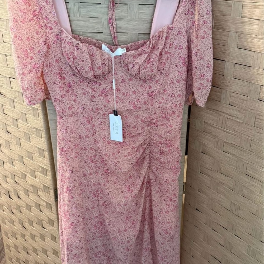 Astr Pink Mermaid Summer Formal Midi Dress - Picture 1 of 6